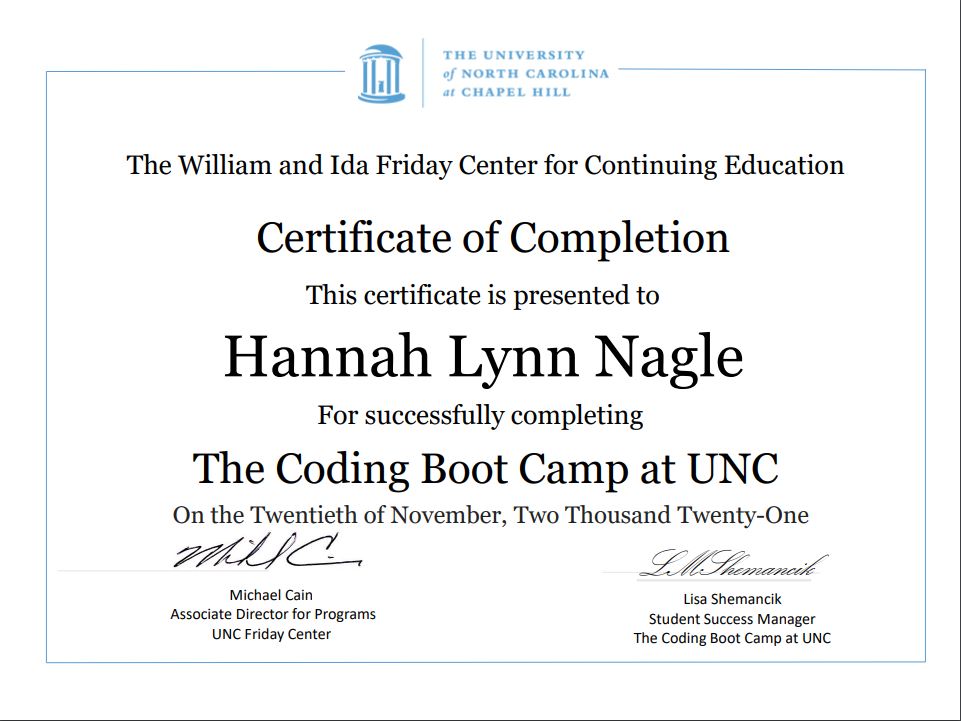 boot camp certification